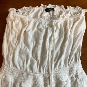 Lulu’s size medium strapless, white flowy dress